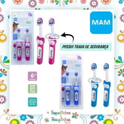 MAM - Escovas Baby's Brush 6+M com gravação a laser