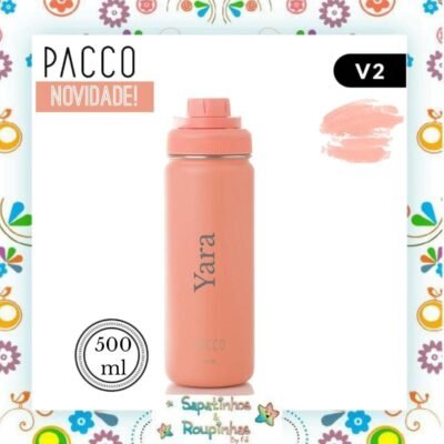 Pacco - Garrafa Térmica HydraV2 500ml Pêssego com gravação a laser