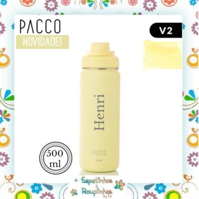 Pacco - Garrafa Térmica HydraV2 500ml Lima com gravação a laser