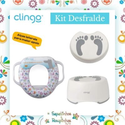 Clingo - Kit Redutor de Assento Sanitário + Degrau Infantil Step Pezinhos