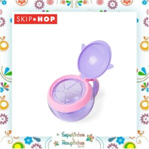 Skip Hop - Kit Porta Snack Zoo Baleia 222ml + Garrafa Flip Zoo Baleia Narval 390ml com gravação a laser - Imagem 8