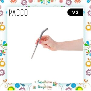 Pacco - Kit Garrafa Térmica Hydra V2 350ml Cinza + Alça Hydra Cinza + Eco Canudo Cinza com gravação a laser - Imagem 3