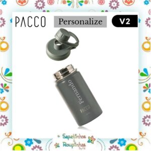 Pacco - Kit Garrafa Térmica Hydra V2 350ml Cinza + Alça Hydra Cinza + Eco Canudo Cinza com gravação a laser - Imagem 13