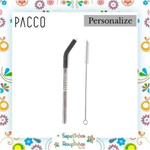 Pacco - Kit Garrafa Térmica Hydra V2 350ml Cinza + Alça Hydra Cinza + Eco Canudo Cinza com gravação a laser - Imagem 4