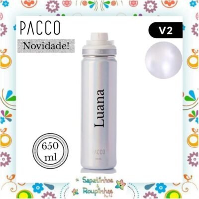 Pacco - Garrafa Térmica HydraV2 Pérola 650ml com gravação a laser