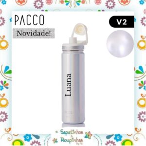 Pacco - Garrafa Térmica HydraV2 Pérola 650ml com gravação a laser - Imagem 3