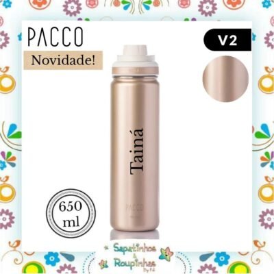 Pacco - Garrafa Térmica HydraV2 Gold 650ml com gravação a laser