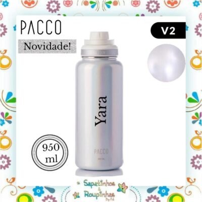 Pacco - Garrafa Térmica HydraV2 Pérola 950ml com gravação a laser