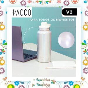 Pacco - Garrafa Térmica HydraV2 Pérola 950ml com gravação a laser - Imagem 2