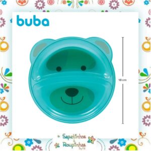 Buba - Kit Copo de treinamento 360° com alça 250ml + Porta-frutinha +6m + Kit Colher de Treinamento +6m + Prato Ursinho com Divisória +6m - Imagem 5
