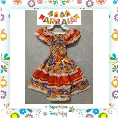 Vestido Infantil para Festa Junina