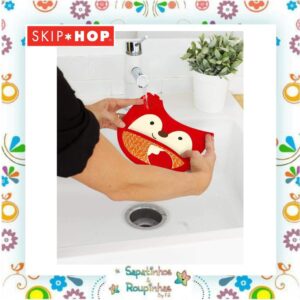 Skip Hop - Kit de Alimentação Zoo Raposa + Babador Zoo Raposa + Garrafa Flip Zoo Raposa com gravação a laser - Imagem 5