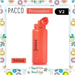 Pacco - Kit Copo Térmico Thermocup laranja 600ml + Garrafa Térmica HydraV2 Laranja 950ml Com Gravação A Laser - Imagem 4