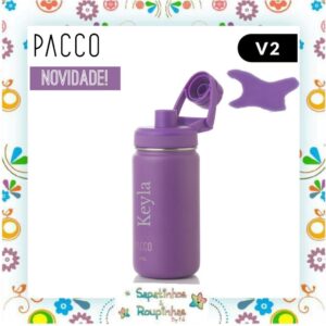 Pacco - Garrafa Térmica HydraV2 Uva 350ml com gravação a laser - Imagem 2