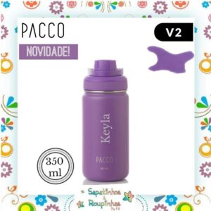 Pacco - Garrafa Térmica HydraV2 Uva 350ml com gravação a laser - Imagem 1