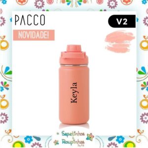 Pacco - Garrafa Térmica HydraV2 Pêssego 350ml com gravação a laser - Imagem 3