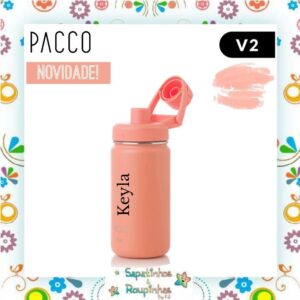 Pacco - Garrafa Térmica HydraV2 Pêssego 350ml com gravação a laser - Imagem 2