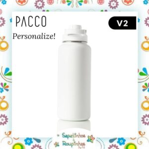 Pacco – Kit Garrafa Térmica Hydra V2 950ml Branca Com Gravação A Laser - Imagem 8