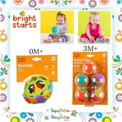 Bright Starts - Kit Chocalho Shake & Spin Activity Balls
