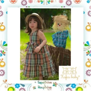 Kafca Baby - Vestido Xadrez Coração com Laço - Imagem 7