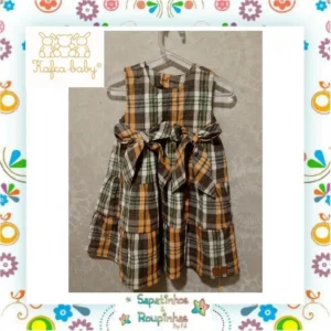 Kafca Baby - Vestido Xadrez Coração com Laço - Imagem 3