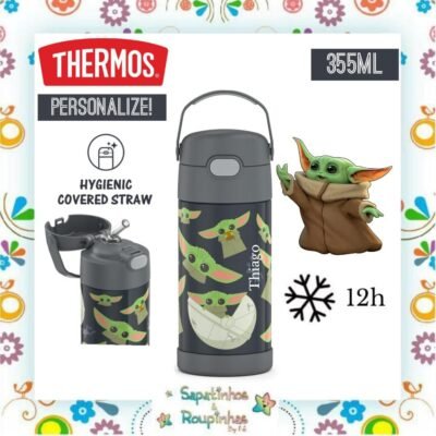 Thermos - Garrafa Térmica Baby Yoda 355ml com gravação a laser