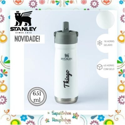Stanley - Garrafa Térmica Flip Straw Polar 651ml com gravação a laser