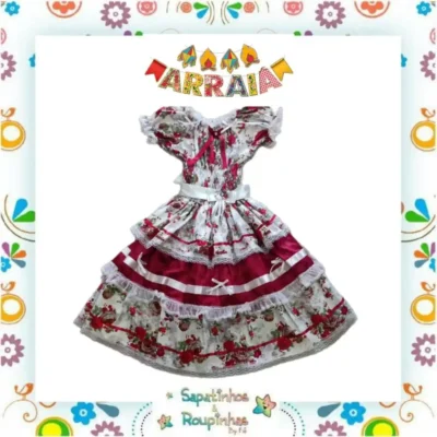 Vestido Infantil para Festa Junina
