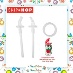 Skip Hop - Kit Reposição 2 Canudos Garrafa Aço Inox - Imagem 1