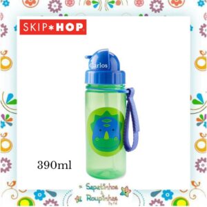 Skip Hop - Garrafa Flip Zoo Dino 390ml com gravação a laser - Imagem 4