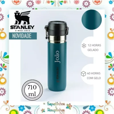 Stanley - Garrafa Térmica Quick Flip Lagoon 710ml com gravação a laser