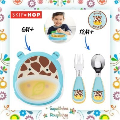 Skip Hop - Kit Refeição Zoo Girafa com gravação a laser