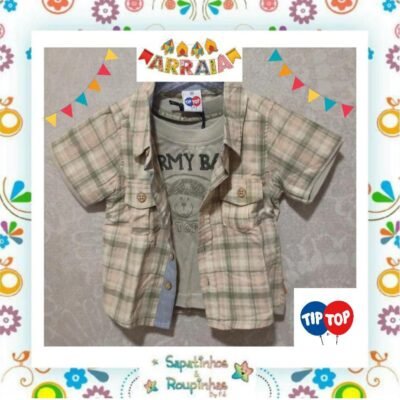 TipTop - Camisa Xadrez Infantil para Festa Junina