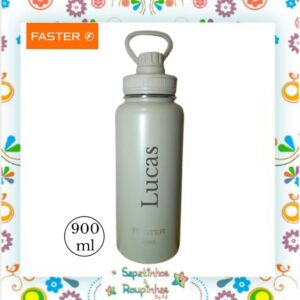 Faster - Garrafa Térmica 900ml verde + Alças pra garrafa + Case de Silicone G com gravação a laser - Imagem 4