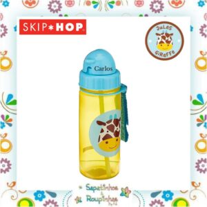 Skip Hop - Pote Térmico Zoo Girafa + Garrafa Flip Zoo Girafa + Porta Snack Zoo Girafa com gravação a laser - Imagem 5