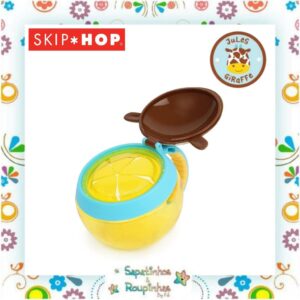 Skip Hop - Pote Térmico Zoo Girafa + Garrafa Flip Zoo Girafa + Porta Snack Zoo Girafa com gravação a laser - Imagem 7