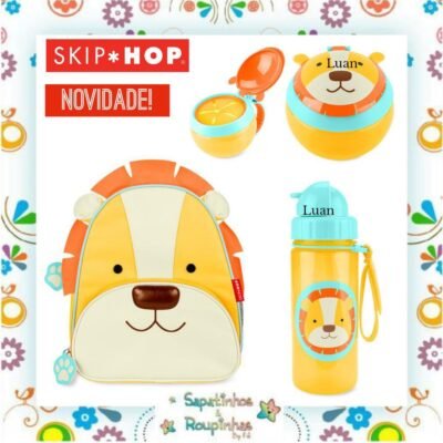 Skip Hop - Kit Mochila Infantil Zoo Leão