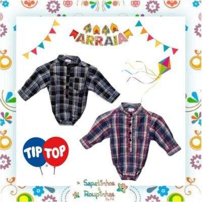 TipTop - Body Xadrez Infantil para Festa Junina