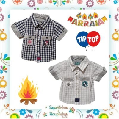 TipTop - Camisa Xadrez Infantil para Festa Junina