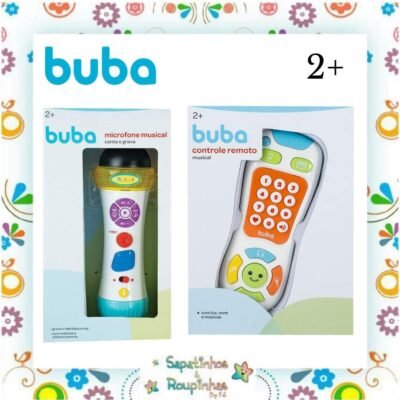 Buba - Kit Controle Remoto Musical e Microfone Musical Canta e Grava 2+