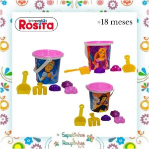 Rosita/Sea Float - Kit Balde de Praia Princesas e Boia Colete Infantil - Imagem 6