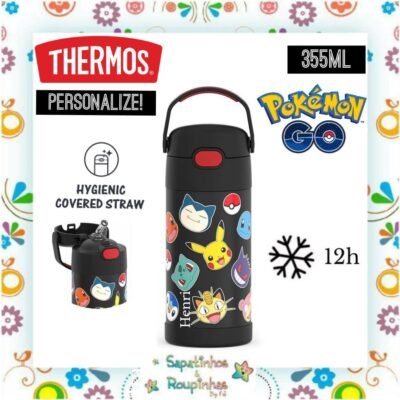 Thermos - Garrafa Térmica Pokémon GO 355ml com gravação a laser