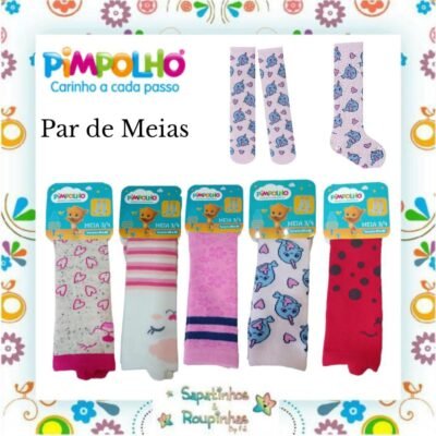 Pimpolho - Par de Meias Divertida 3/4