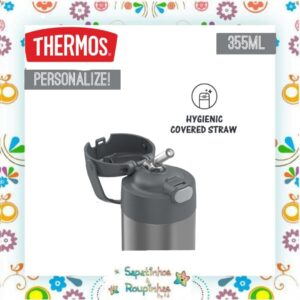 Thermos - Garrafa Térmica Cinza 355ml com gravação a laser - Imagem 5
