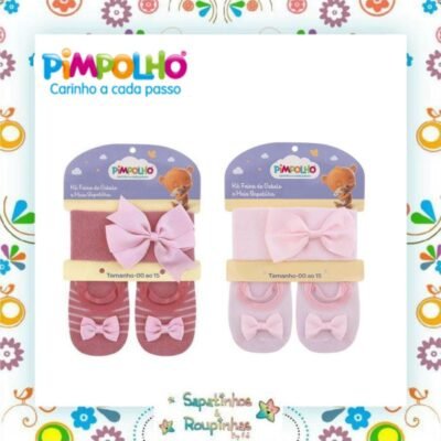 Pimpolho - Kit Faixa de Cabelo e Meia Sapatilha