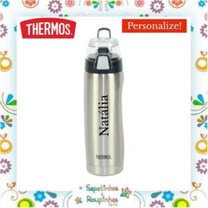 Thermos - Kit Squeeze Térmica Havai 530ml Prata e Copo Térmico Dublin 400ml com gravação a laser - Imagem 4