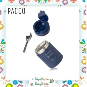 Pacco - Kit Marinho Garrafa Térmica HydraV2 350ml e Pote Termico Food 350ml com gravação a laser - Imagem 5