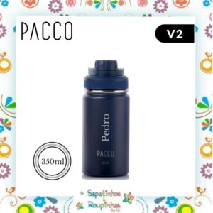 Pacco - Kit Marinho Garrafa Térmica HydraV2 350ml e Pote Termico Food 350ml com gravação a laser - Imagem 8