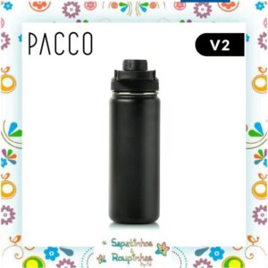 Pacco - Kit Preto Garrafa Térmica 500ml e Pote Térmico Food Jar 350ml com gravação a laser - Imagem 5