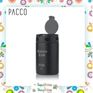Pacco - Kit Preto Garrafa Térmica 950ml e Pote Térmico 500ml com gravação a laser - Imagem 8